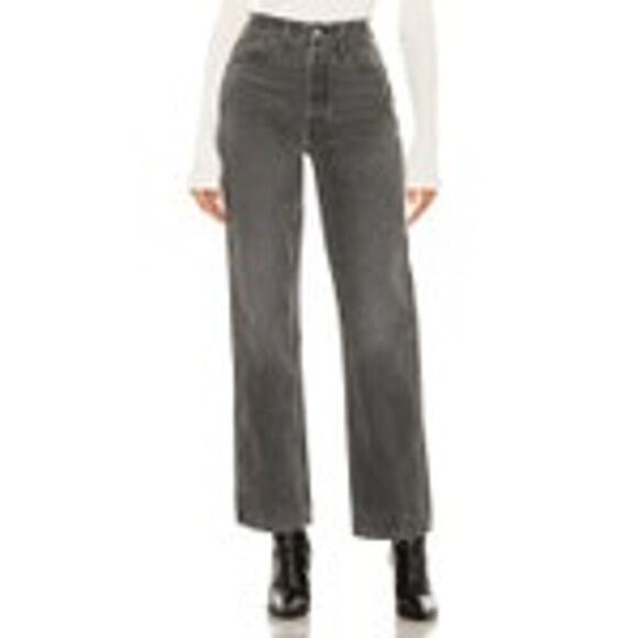 RE/DONE Vintage Ash Grey 90s High-Rise Loose Straight-Leg Jeans Size 23 NWT - Picture 3 of 13